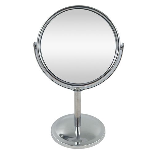 Espelho de Mesa C/ Aumento 9x14cm em Aço Inox Amigold