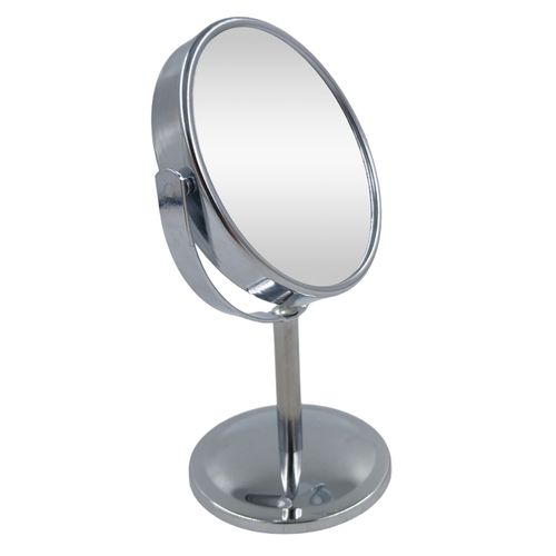 Espelho de Mesa C/ Aumento 9x14cm em Aço Inox Amigold