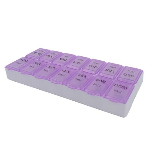 Porta Comprimido Semanal 15x7cm em Plástico Amigold