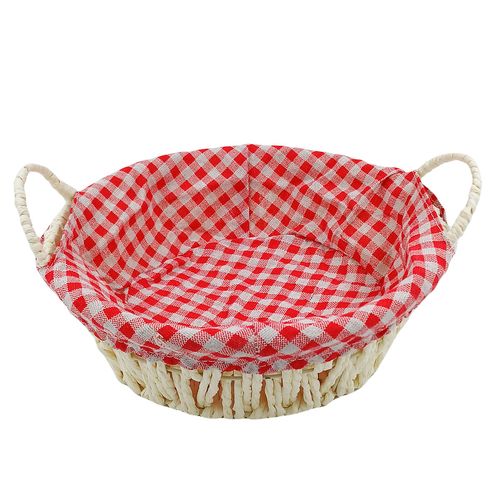 Cesta Redondo P/ Pães 24x8,5cm em Papel Casita