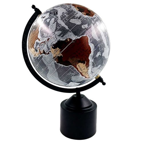 Globo Terrestre Decorativo 30x20cm em Plástico Mai Home