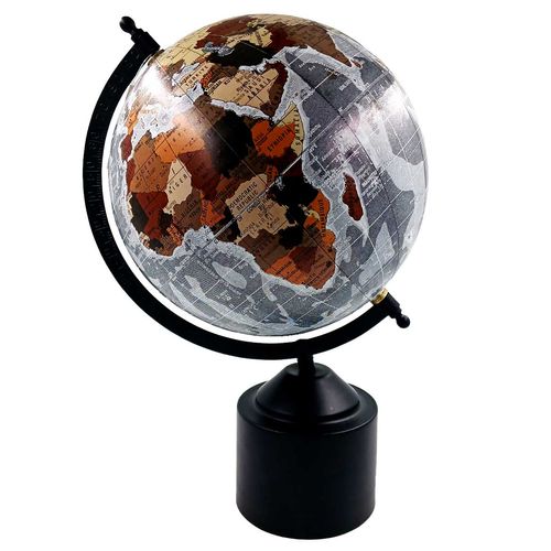 Globo Terrestre Decorativo 30x20cm em Plástico Mai Home