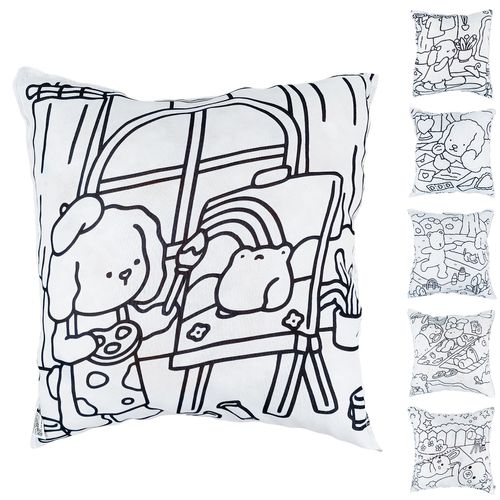 Almofada Bobbie Goods P/ Colorir 35x35cm em Poliéster Caio Felipe