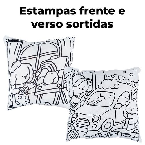 Almofada Bobbie Goods P/ Colorir 35x35cm em Poliéster Caio Felipe