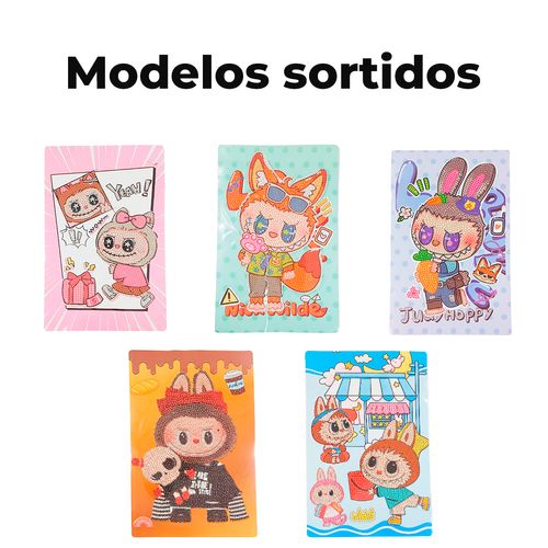 Kit Pintura Diamante Labubu 35x20cm em Papel Michael Judi