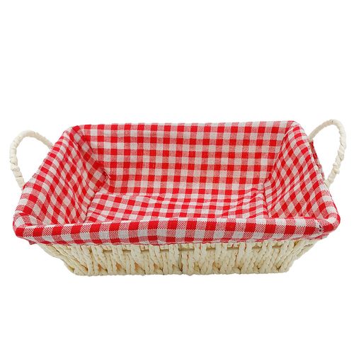 Cesta Retangular P/ Pães 26x7,5cm em Papel Casita