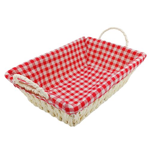 Cesta Retangular P/ Pães 26x7,5cm em Papel Casita