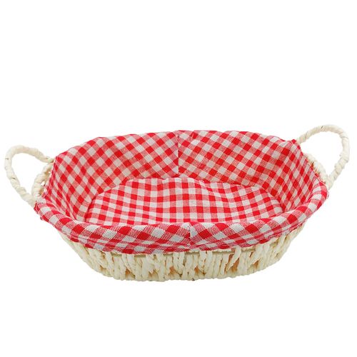 Cesta Oval P/ Pães 27x7,5cm em Papel Casita