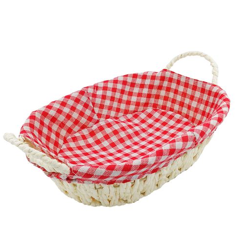 Cesta Oval P/ Pães 27x7,5cm em Papel Casita