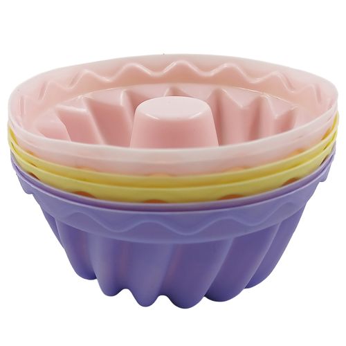 Jogo de Forma P/ Cupcake 6 Peças 65ml em Silicone Fu Xing