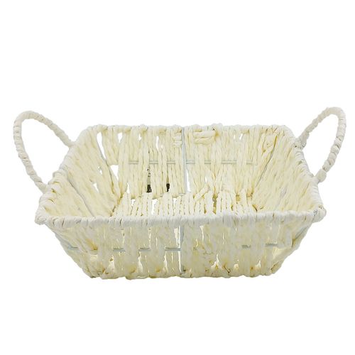 Cesta Quadrada P/ Pães 19x6cm em Papel Casita