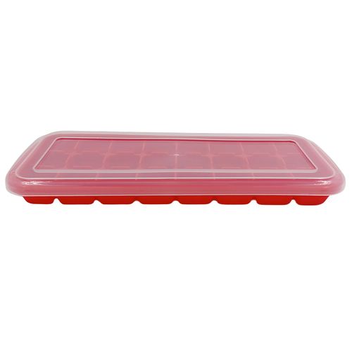 Forma de Gelo C/ Tampa 24x9,5cm em Silicone Fu Xing