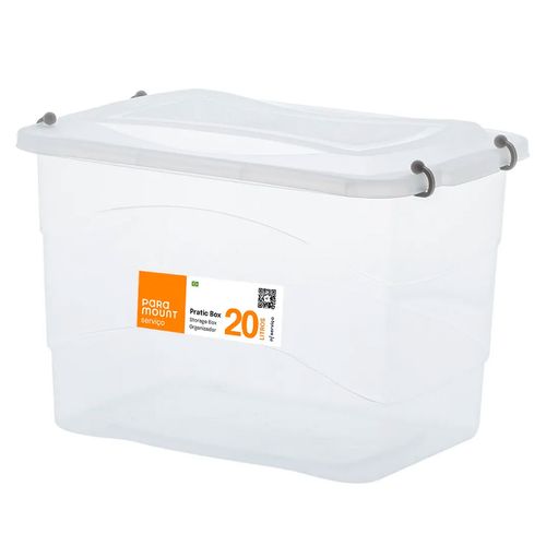 Caixa Organizadora Pratic Box 20L em Plástico Paramount