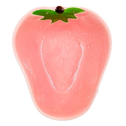 Bowl Morango 10x3,5cm em Cerâmica Lila Cosméticos
