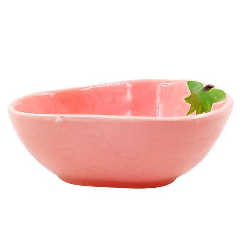Bowl Morango 10x3,5cm em Cerâmica Lila Cosméticos