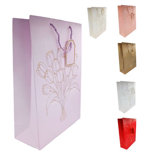 Sacola P/ Presente Flores 31x42cm em Papel Amigold