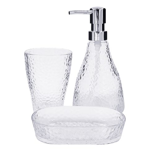 Kit Banheiro Ice 3 Peças em Vidro NewWay