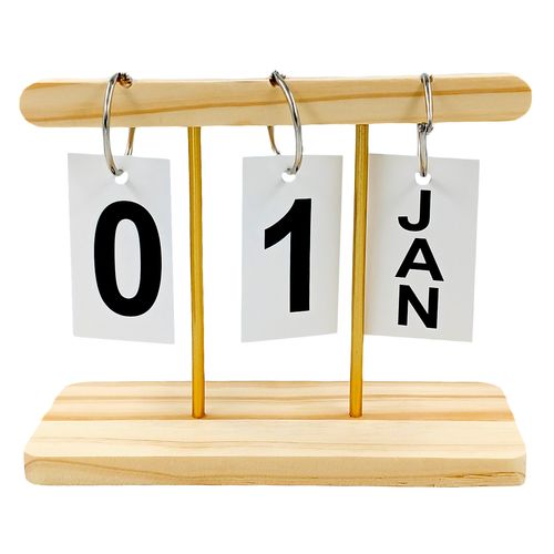 Calendário de Mesa Decorativo 19,5x15cm em MDF Livon