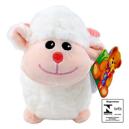 Ovelha de Pelúcia 15cm em Poliéster Fizzy