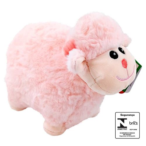 Ovelha de Pelúcia 15cm em Poliéster Fizzy