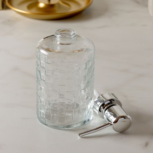 Porta Sabonete Liquido Mosaic 330ml em Vidro Wolff