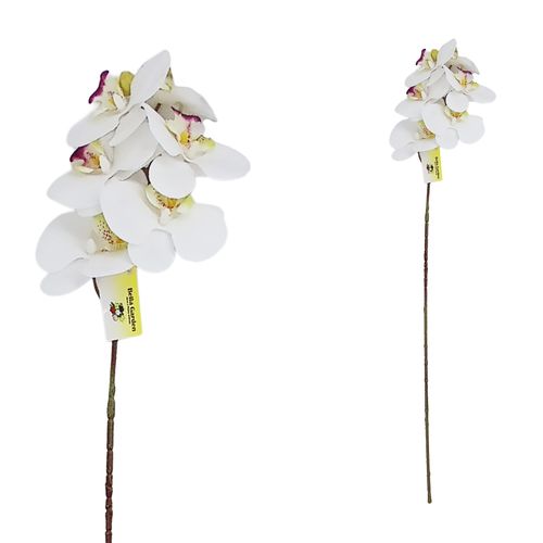 Haste Orquídea Artificial 68cm em Plástico Bella Garden