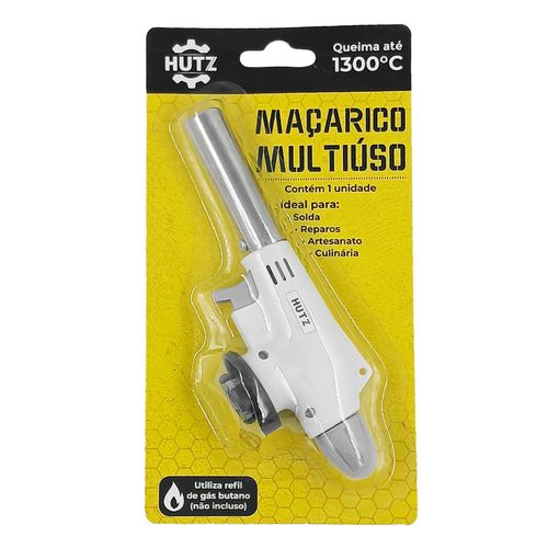 Maçarico Multiuso 17,3x4cm em Aço Inox Moment