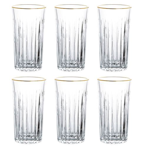 Jogo de Copos Long Egeu 6 Peças 370ml em Vidro Hauskraft