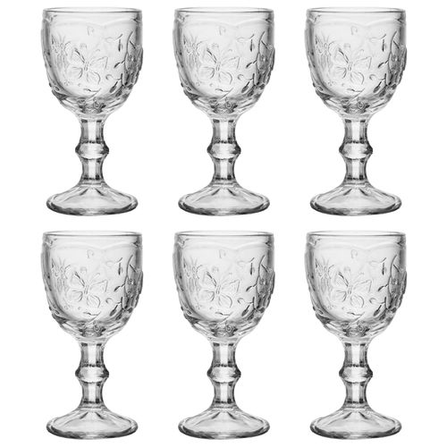 Jogo de Taças P/ Licor New Butterfly 6 Peças 50ml em Cristal Lyor