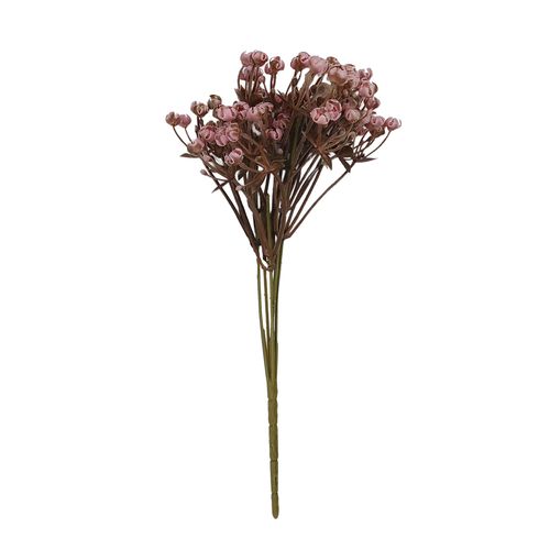 Buquê Mosquitinho Rosa Artificial 28cm em Plástico Bella Garden