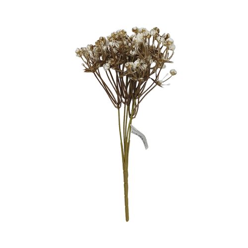 Buquê Mosquitinho Branco Artificial 28cm em Plástico Bella Garden
