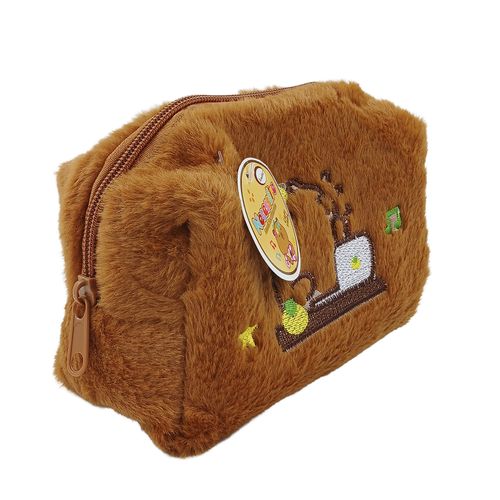 Nécessaire de Pelúcia Capivara 16x10cm em Poliéster Interponte