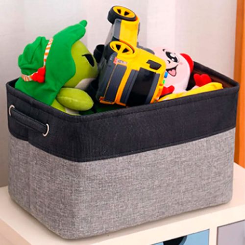 Cesto Organizador C/ Alça 39x24cm em Poliéster Kehome