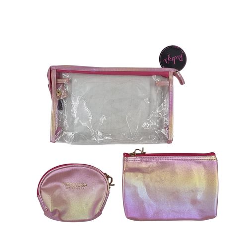 Kit Nécessaire 3 Peças em Poliéster Rubys