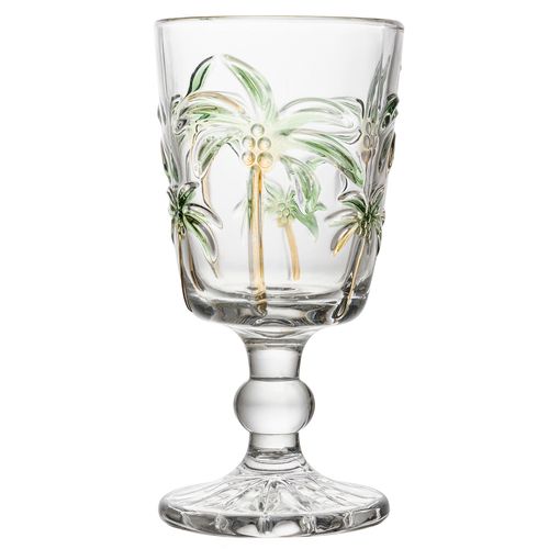 Jogo de Taças Tropical Palm 6 Peças 310ml em Vidro Lyor