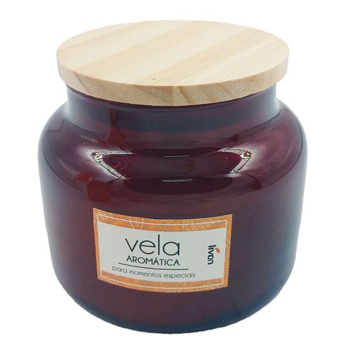 Vela Aromática C/ Suporte 9x8cm em Vidro Livon