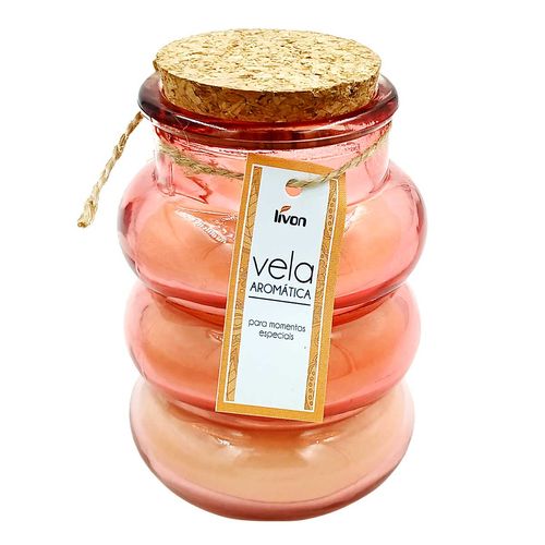 Vela Aromática Decorativa 9x5cm em Vidro Livon