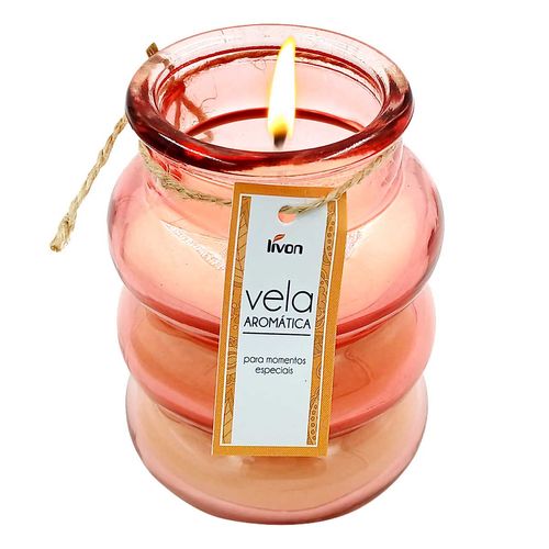 Vela Aromática Decorativa 9x5cm em Vidro Livon