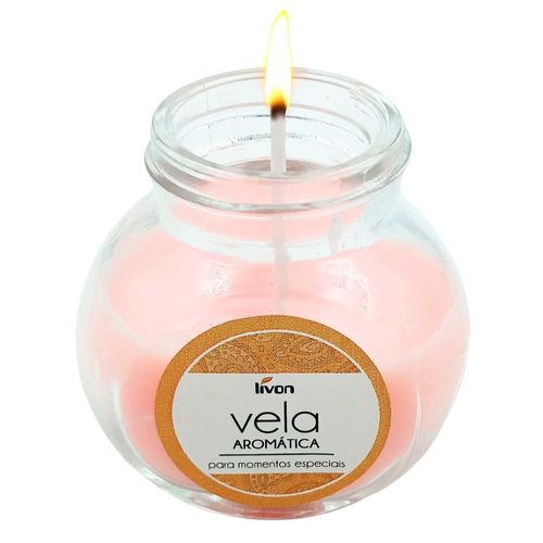 Vela Aromática Decorativa 6x4cm em Vidro Livon