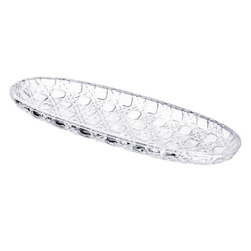 Travessa Oval Vichy 40,2x13,5cm em Cristal Lyor