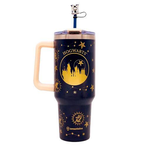 Canecão Térmico Tumbler Hogwarts 1,15L em Aço Inox Zona Criativa