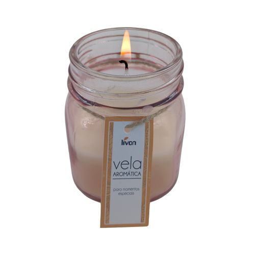 Vela Aromática C/ Suporte 8x5cm em Vidro Livon