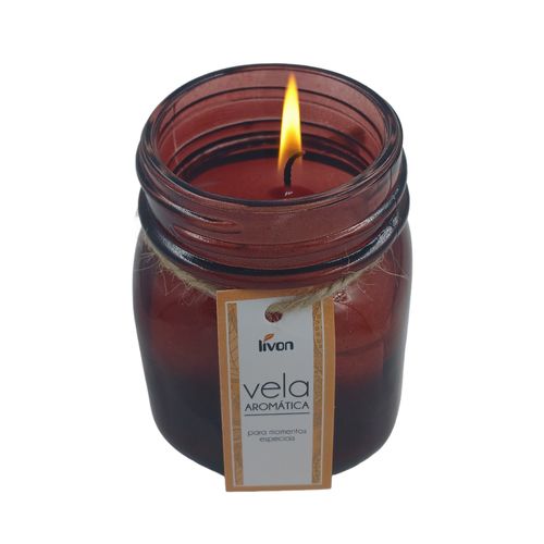Vela Aromática C/ Suporte 8x5cm em Vidro Livon
