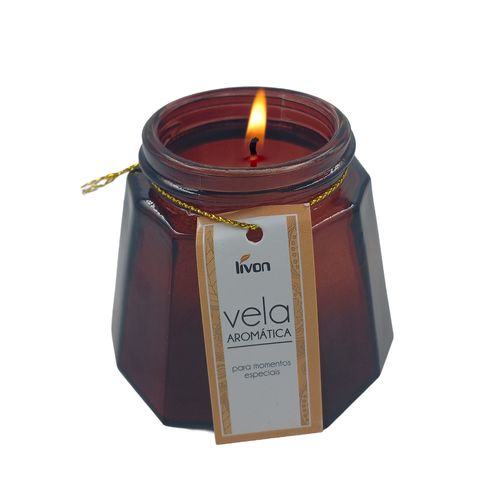 Vela Aromática Decorativo 7x7cm em Vidro Livon
