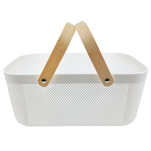 Cesto Organizador C/ Alça 39x18cm em Plástico Livon