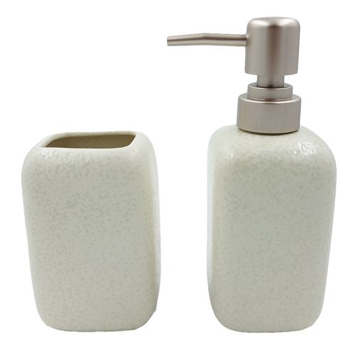 Kit Banheiro Stone 2 Peças em Cerâmica Tokyo Design