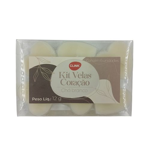 Kit Velas Coração 6 Peças 4cm em Parafina Clink