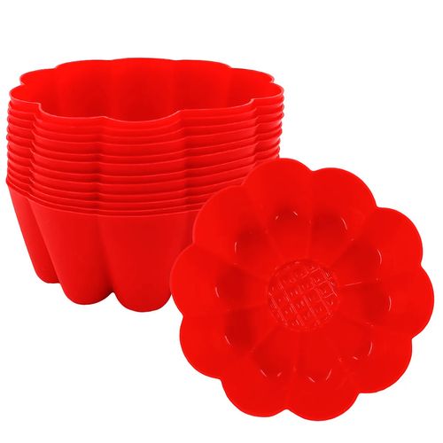Jogo de Forminhas Flor 12 Peças 5x3cm em Silicone Top Útil