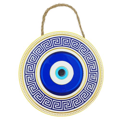 Placa Olho Grego Decorativo 16cm em Porcelana Youbai