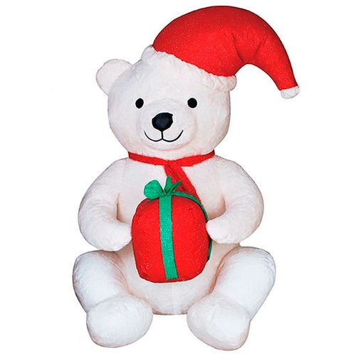 Urso Polar Inflável 120cm em Poliéster Fartex